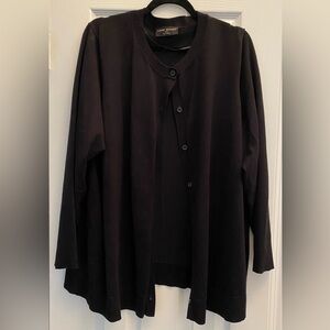Lane Bryant- Cardigan- Crew neck - Button up Standard length Size 22/24 - black